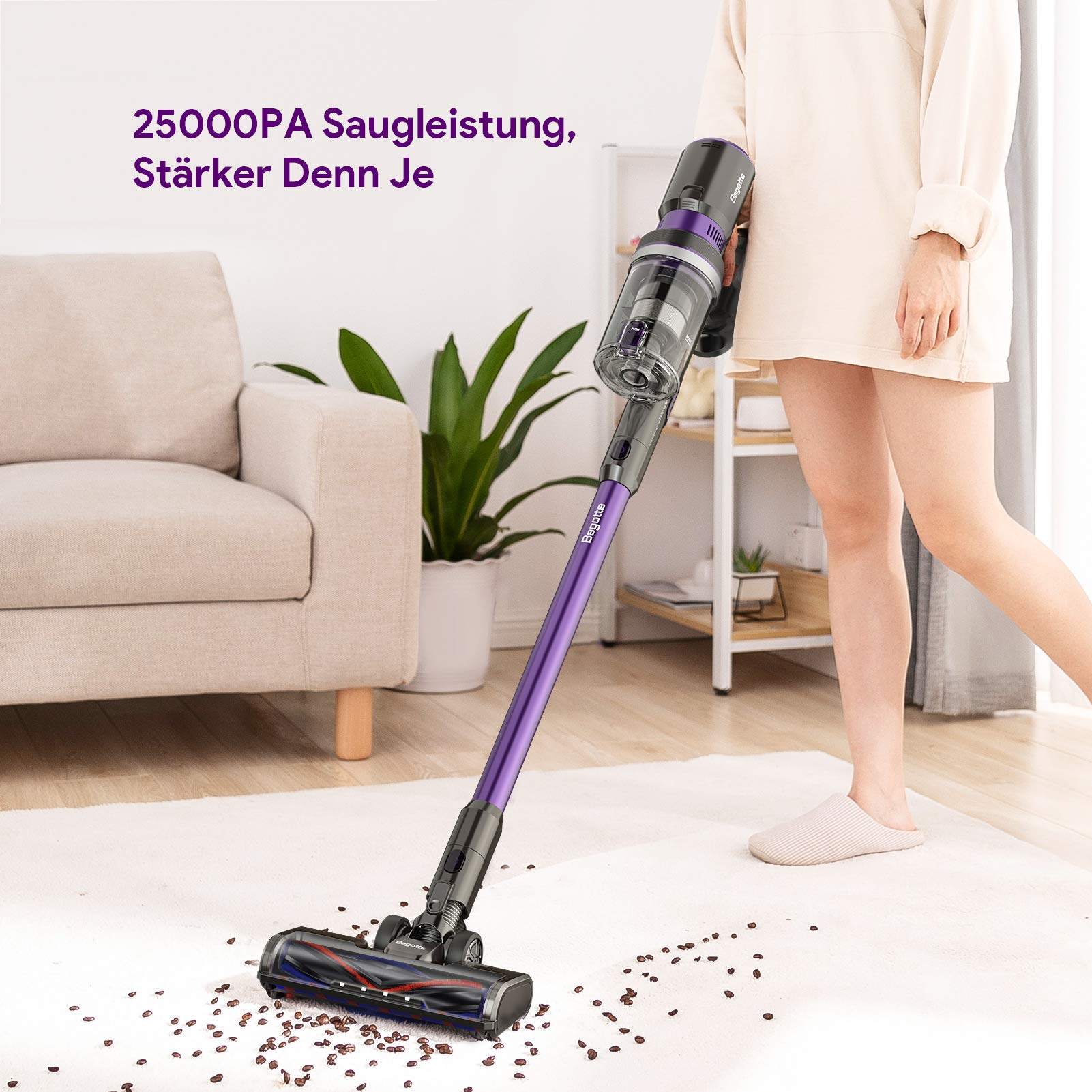 bagotte-bs900-akku-staubsauger-25000pa-8in1-55-min-hepa image 3