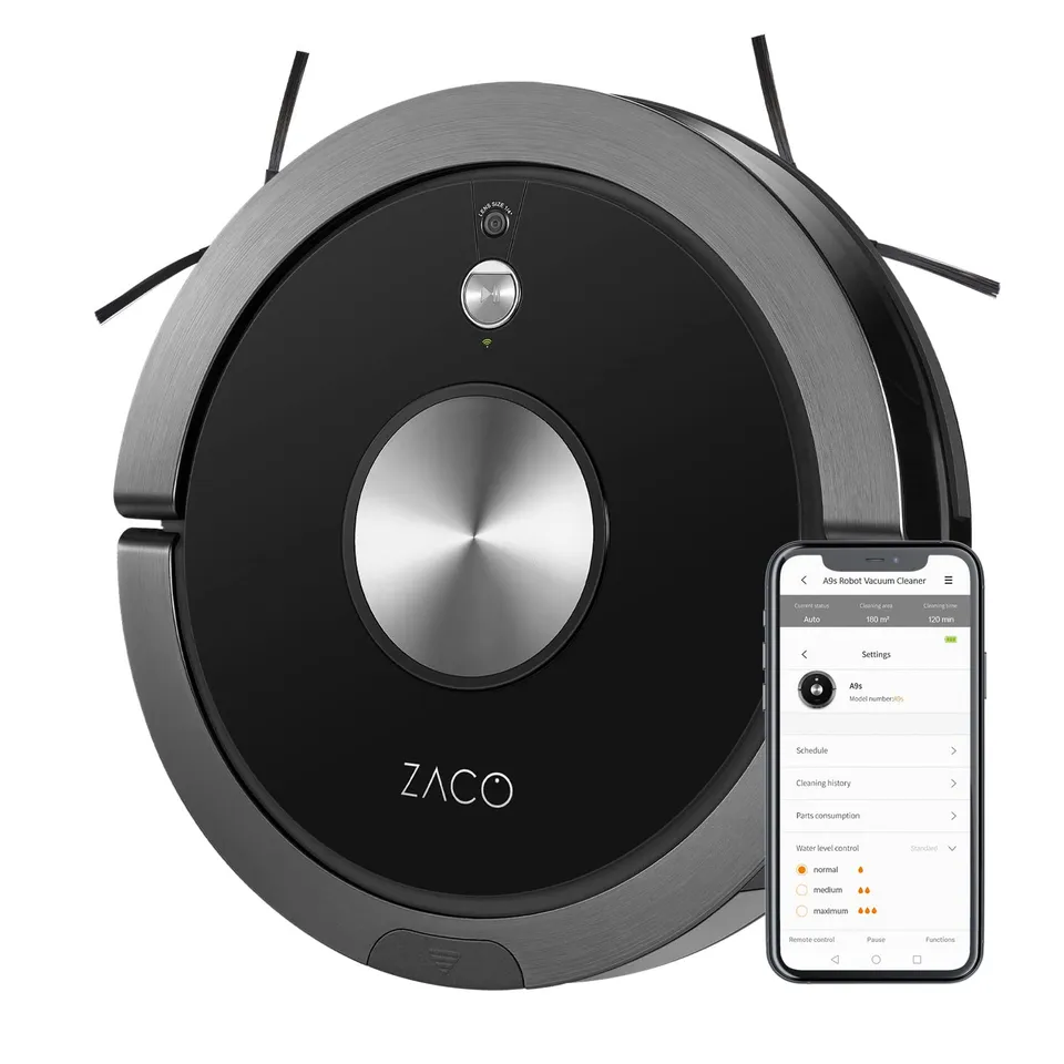zaco-a9s-saugroboter-mit-wischfunktion-app-600ml-schwarz image 1