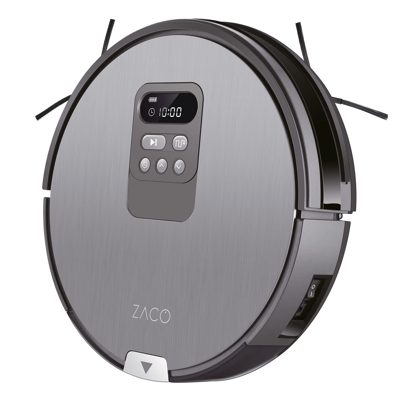 zaco-v80-saugroboter-mit-wischfunktion-grau-tierhaare image 1