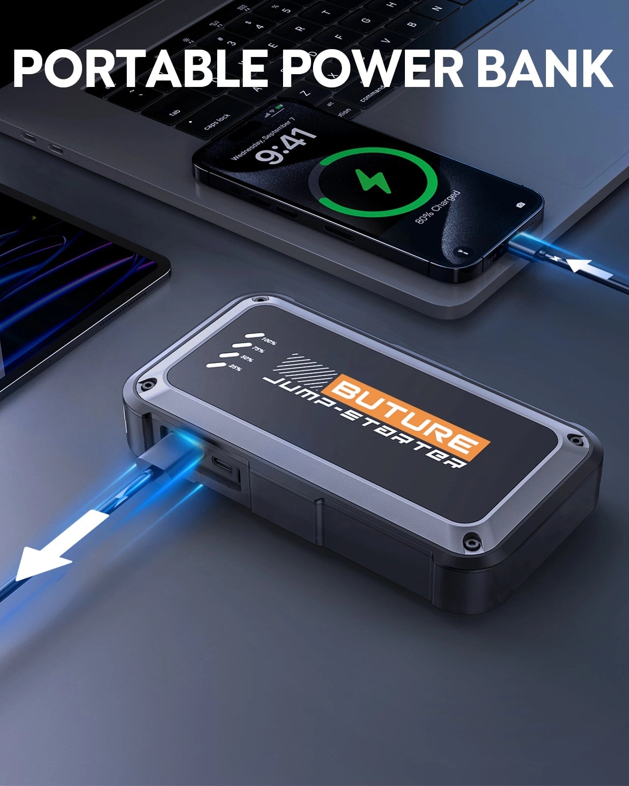 buture-beta08-starthilfe-auto-3000a-jump-starter-powerbank image 5
