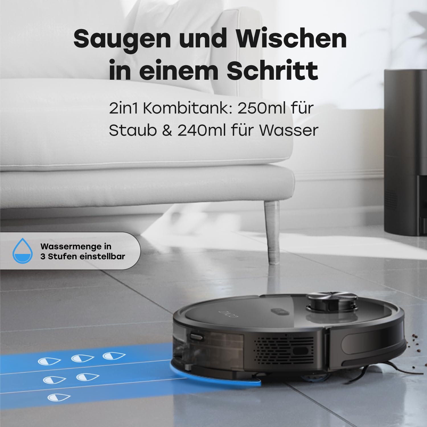 zaco-a10-pro-saugroboter-mit-wischfunktion-absaugstation-tierhaare image 3