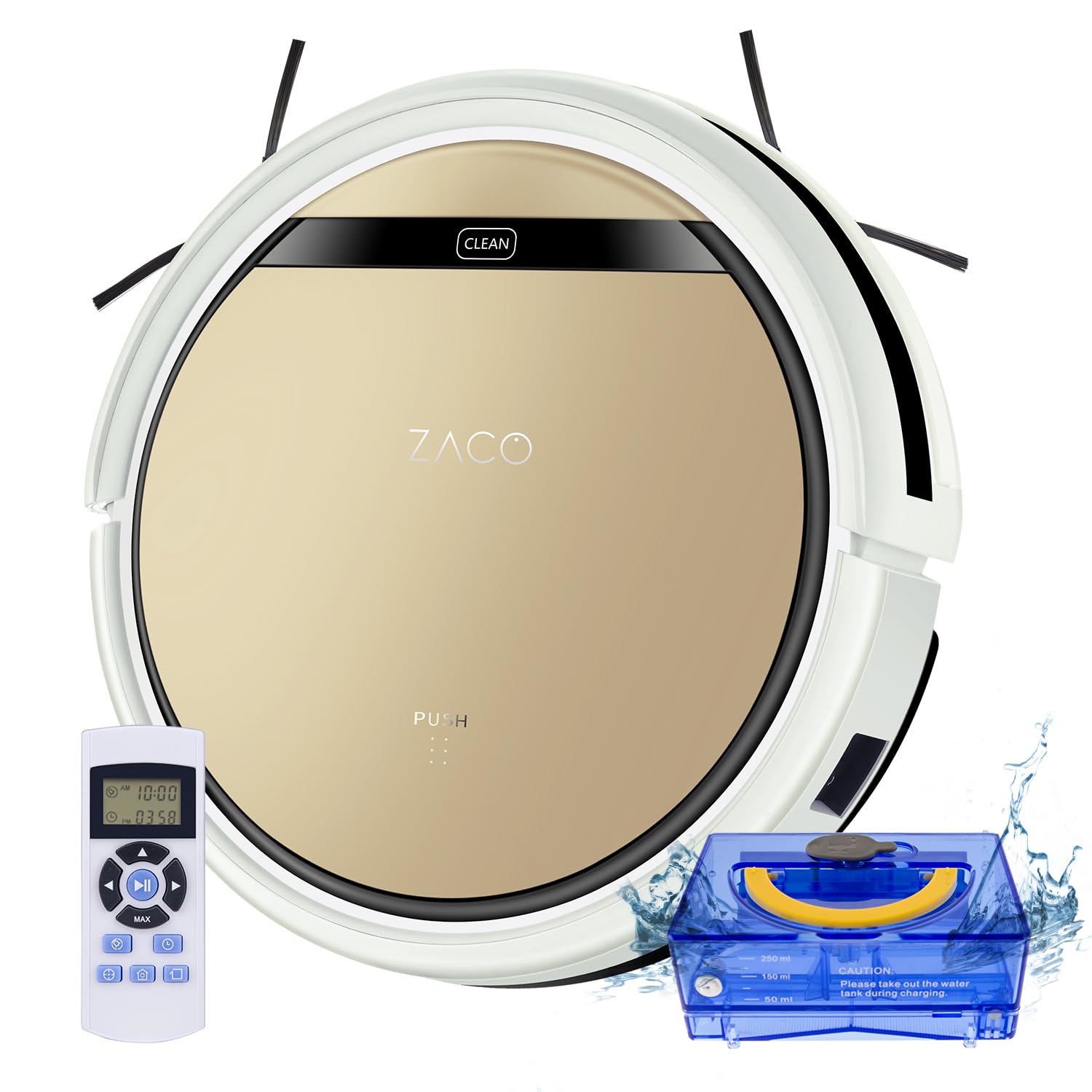 zaco-v5spro-saugroboter-ohne-wlan-gold-mit-fernbedienung image 1