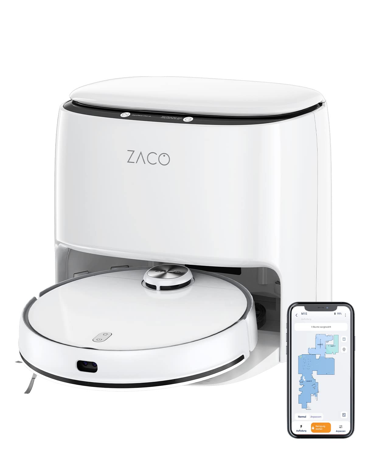 zaco-m1s-saugroboter-mit-waschstation-f-r-tierhaare image 1