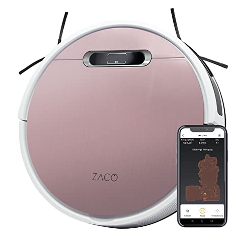 zaco-v6-saugroboter-mit-wischfunktion-2000pa-tierhaare-rose image 8