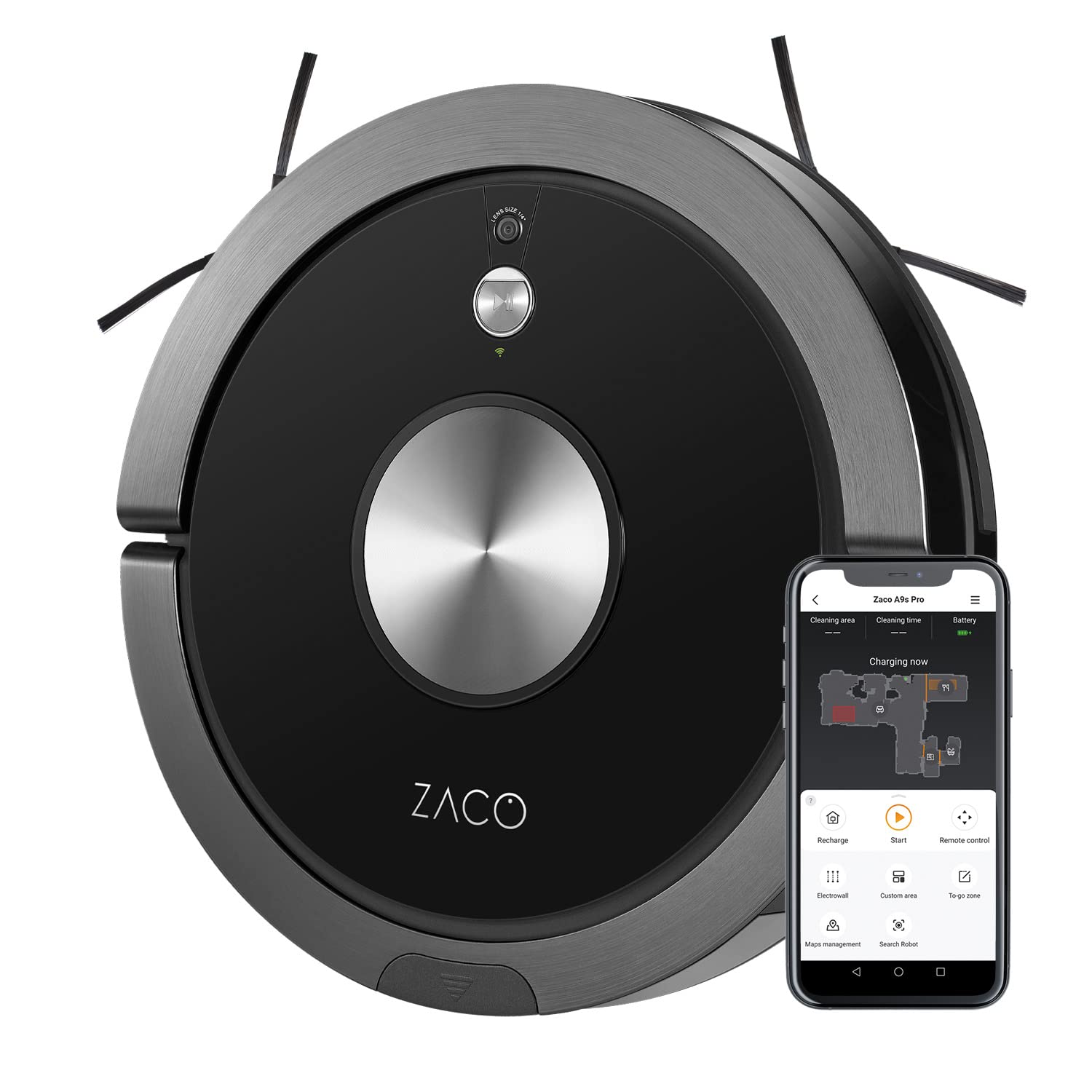 zaco-a9spro-saugroboter-mit-wischfunktion-app-schwarz image 1